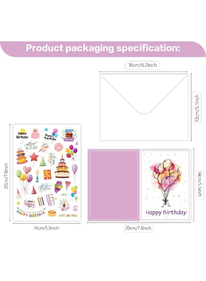 Capstro Birthday Greeting Cards Set – Cards with Envelopes for Handwritten Messages, Celebrations & Creative Gifting | Party & Craft Card Collection – Playful Design Style - Image 4